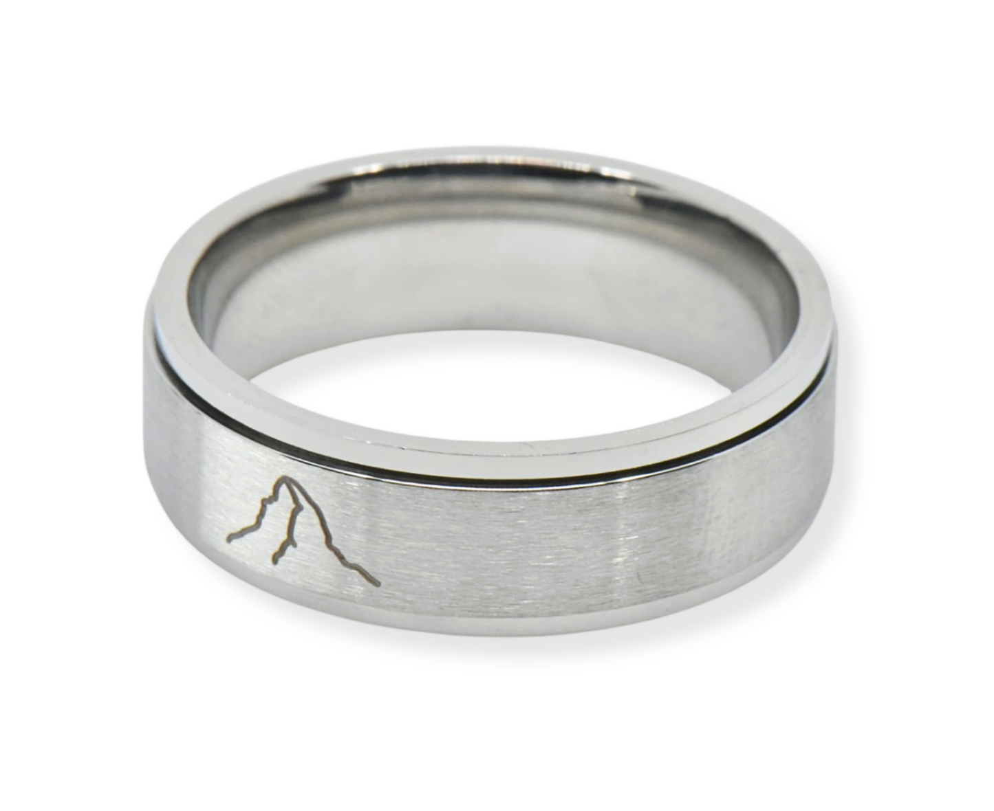 Ring mit Matterhorn Gravur Edelstahl