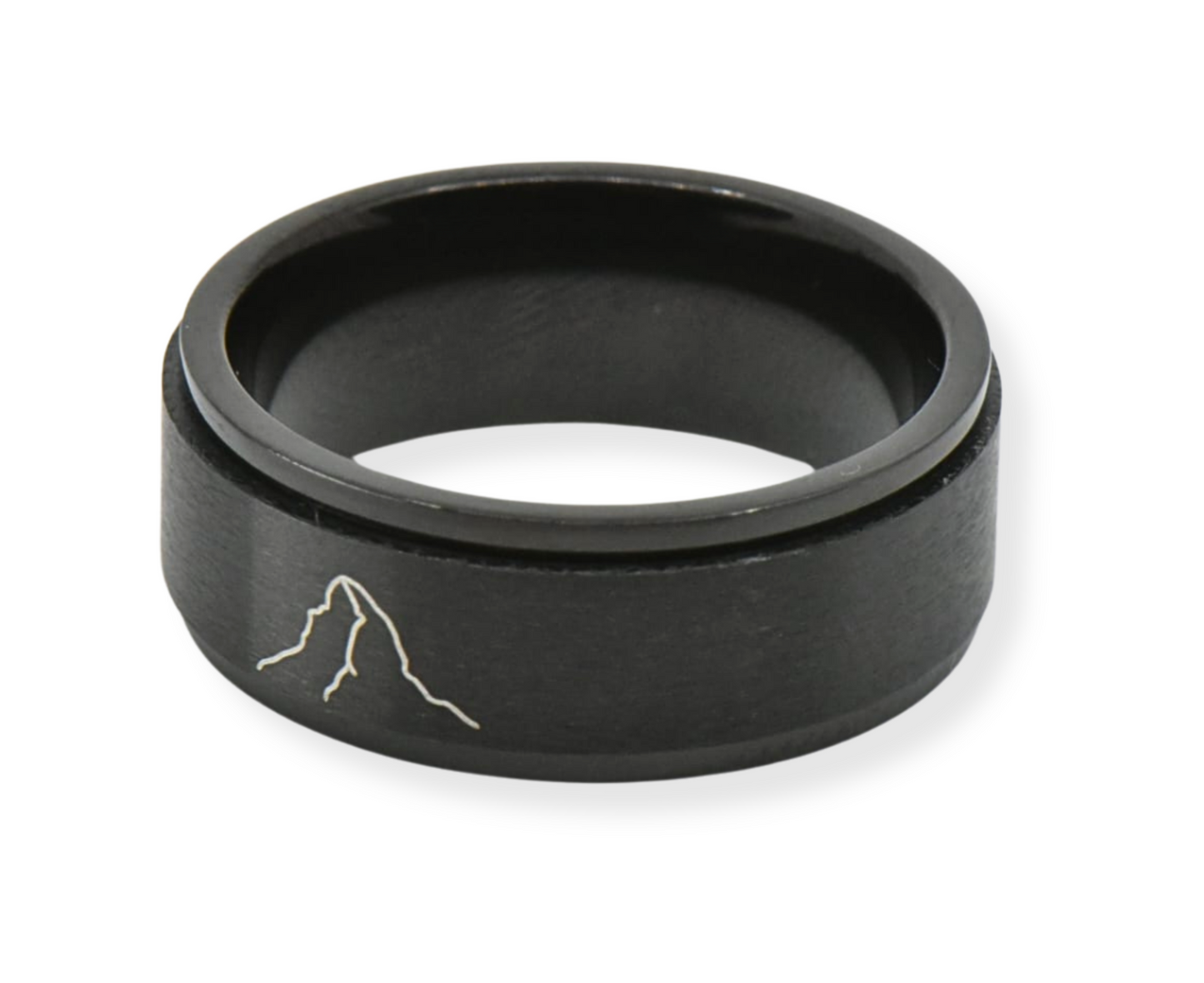 Ring mit Matterhorn Gravur Edelstahl