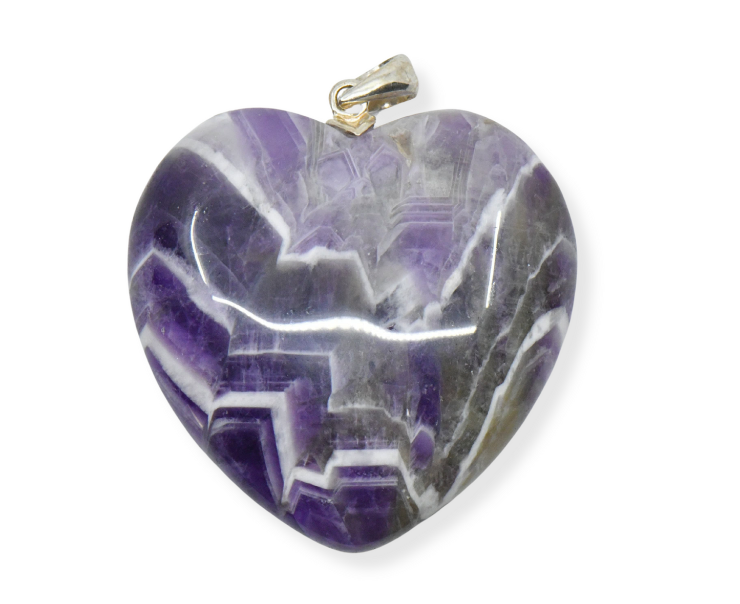 Chevron Amethyst Anhänger 925 Silber