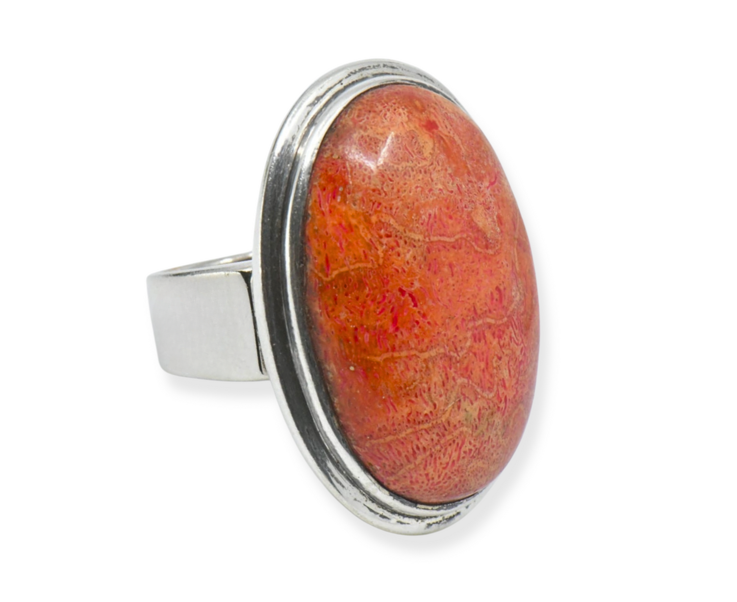 Schaumkorallen Ring 925 Silber