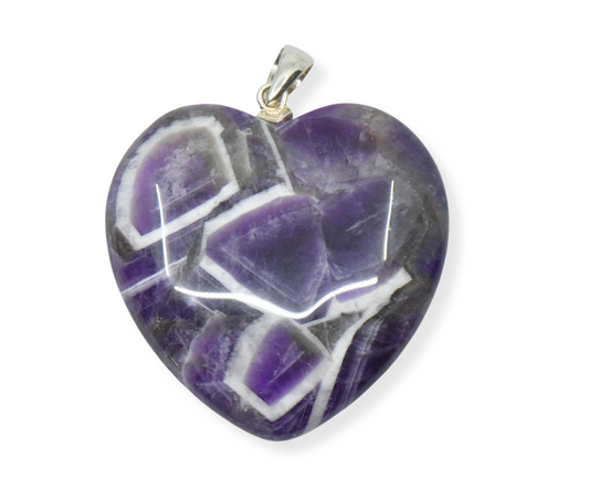 Chevron Amethyst Anhänger 925 Silber