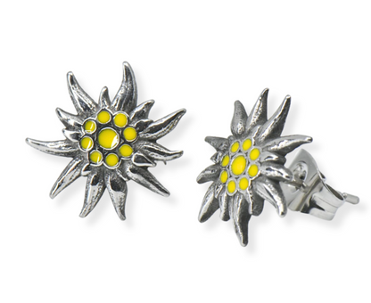 Edelweiss Ohrstecker Edelstahl