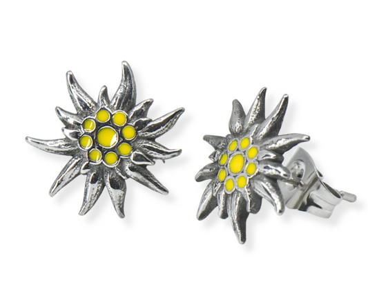 Edelweiss Ohrstecker Edelstahl