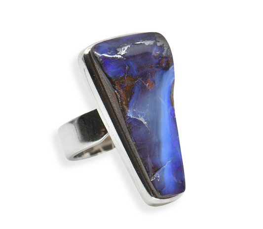 Boulder Opal Ring 925 Silber