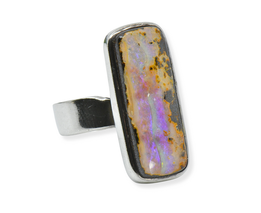 Boulder Opal Ring 925 Silber