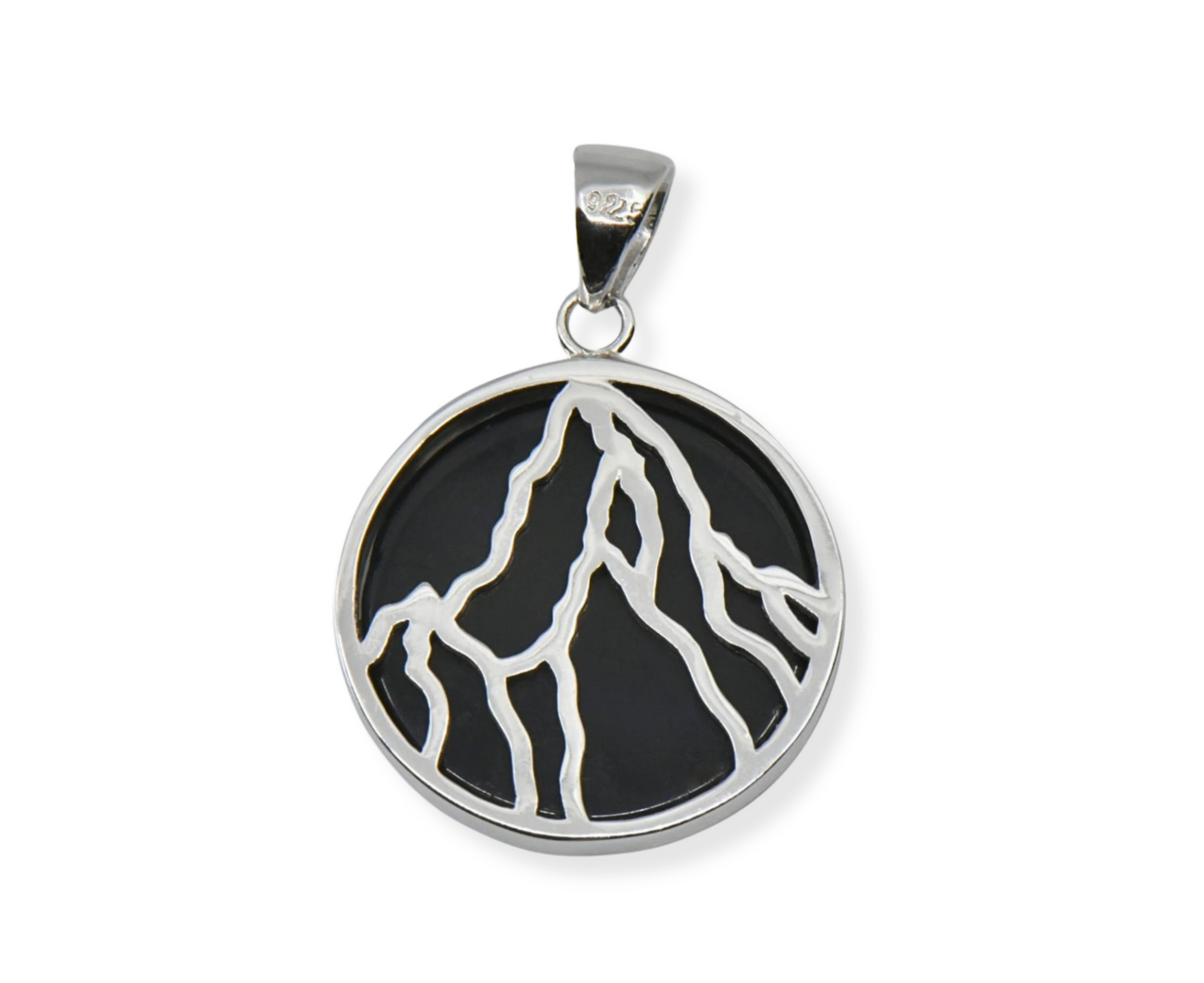 Matterhorn Anhänger 925 Silber Onyx