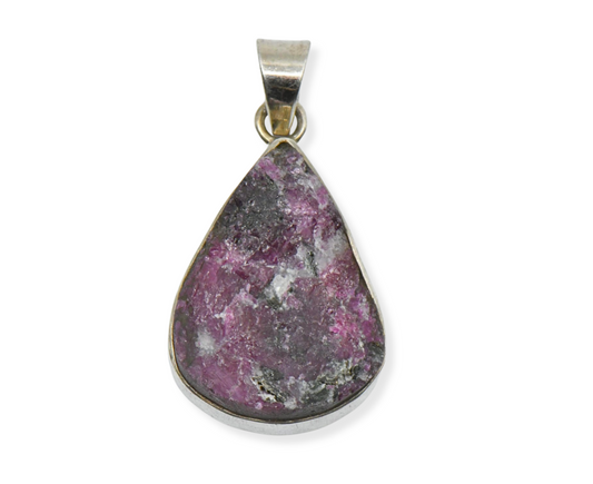 Rubin Zoisit Anhänger aus 925 Sterling Silber | Edelstein Schmuck Schweiz